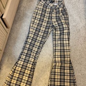 Red Pattern Wide Leg Pants